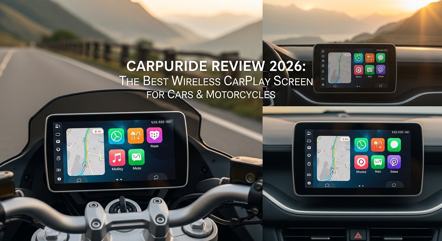 Carpuride Review 2026: The Best Wireless CarPlay Screen for Cars & Motorcycles
